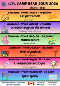 Camp d'été thèmes 2026